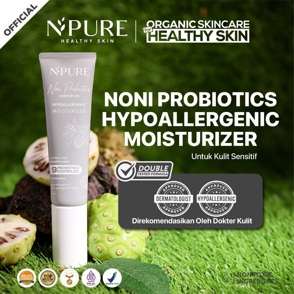 NPURE Moisturizer Noni / Comfort Me / Moisturizer Kulit Sensitif / Pelembap Ringan Hypoallergenic / ph Balance / Semua Jenis Kulit / Eczema