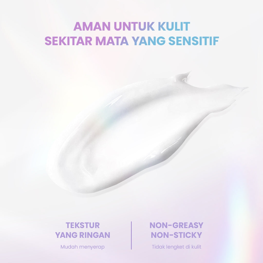 YOU Radiance Glow Advanced Eye Serum Eye Cream Mencerahkan Mata Panda dengan Sakura Extract, Niacinamide, Vitamin C, Collagen, Peptide