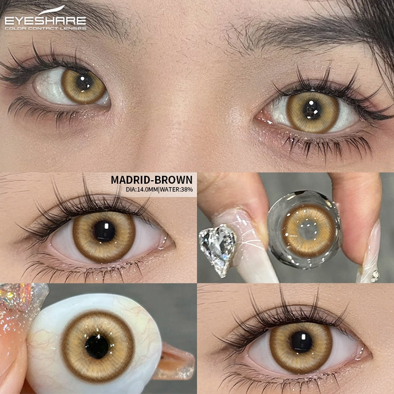 Eyeshare Putih Black Softlens 1Pasang 14.5mm Lensa Kontak Cosplay Softlen