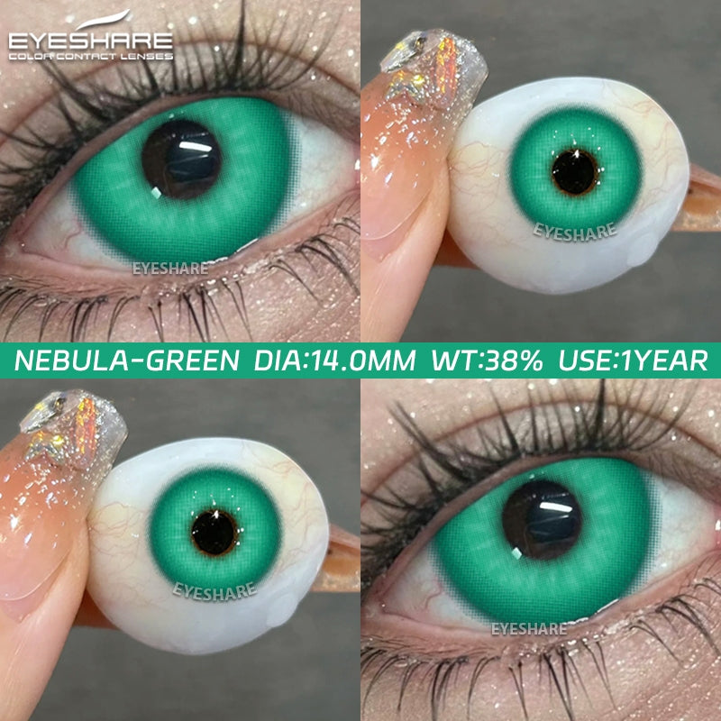 Eyeshare Putih Black Softlens 1Pasang 14.5mm Lensa Kontak Cosplay Softlen