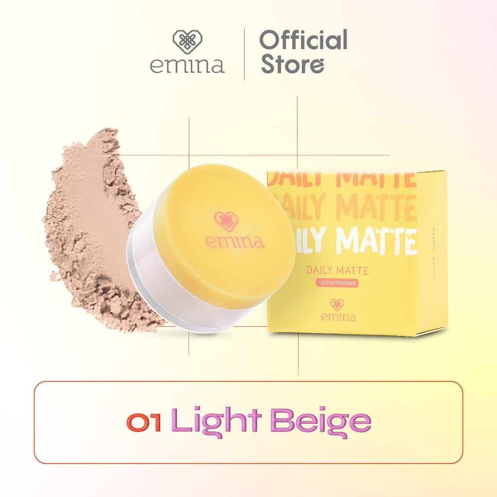 Emina Daily Matte Loose Powder 20 g - Bedak Tabur Ringan Hasil Matte Oil Control