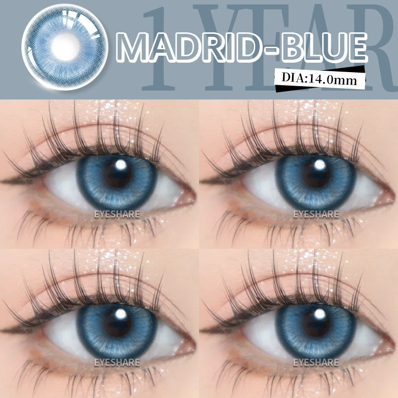 Eyeshare Softlens 14.5MM 1Pasang Lensa Kontak Putih Buta Putih Cosplay Mata Halloween Softlen
