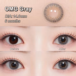 [0.00~-6.00]Magister Softlens 14~14.2mm Minus lensa mata softlens no ring natural 6Bulan Sepasang soflen