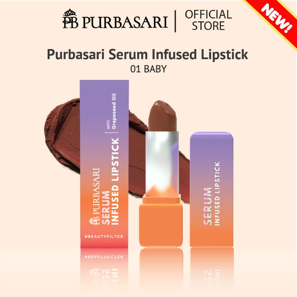 Purbasari Serum Infused Lipstick / Lipstick Tahan Lama Anti Geser / Lipstick Serum