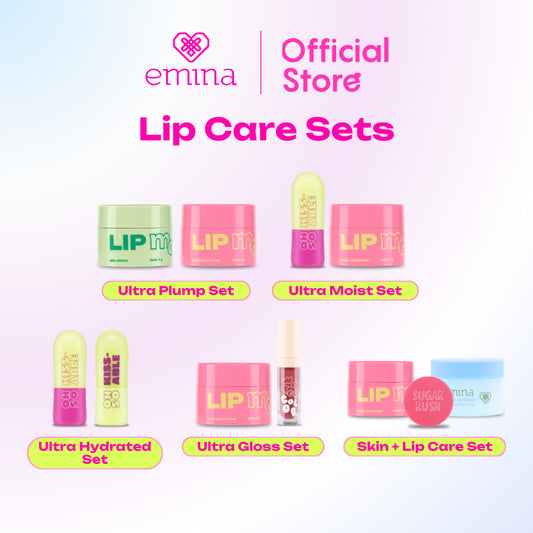 Emina Skin & Lip Care Package #hellohealthyskin (Lip Mask. Lip Scrub, & Sleeping Mask) - Paket Perawatan Bibir dan Kulit Sehat