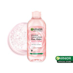 GARNIER Micellar Water Rose Skincare 400ml Skincare Cleansing - Pembersih Wajah & Make up Waterproof Air Mawar Cocok untuk semua jenis kulit Micellar Cleansing Water