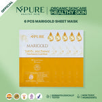 NPURE 6 pcs Sheet Mask Cica/Noni/Marigold/Licorice