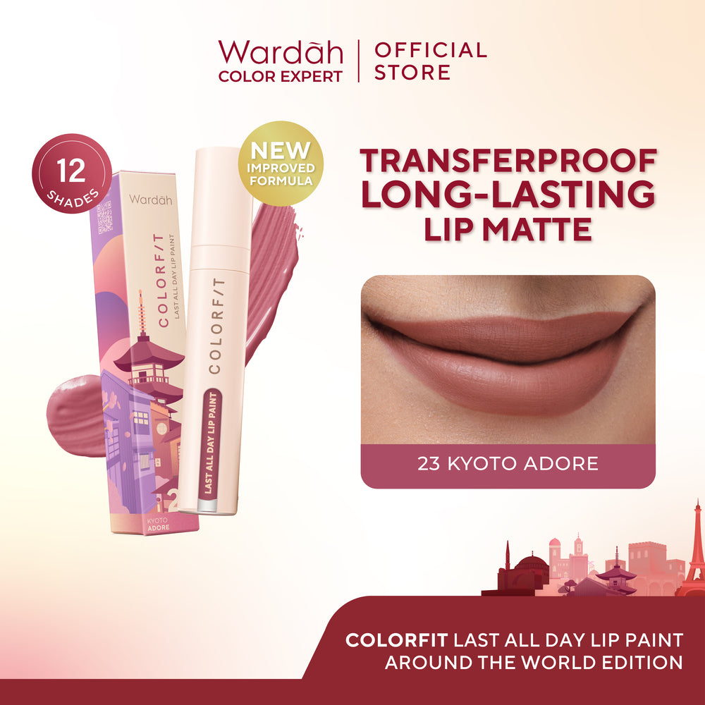 [LIPCALL] WARDAH Colorfit Lip Paint Around the World -  Lip Cream Tahan Lama Hingga 12 Jam, Transferproof, Pigmented -Liptint-Lip-Stain-Lipgloss-Lipstik-Lip Tint-Lip Matte-Lipstick-Lipcream-Lip Longlasting Waterproof Tahan Lama-Makeup-Lipbrary