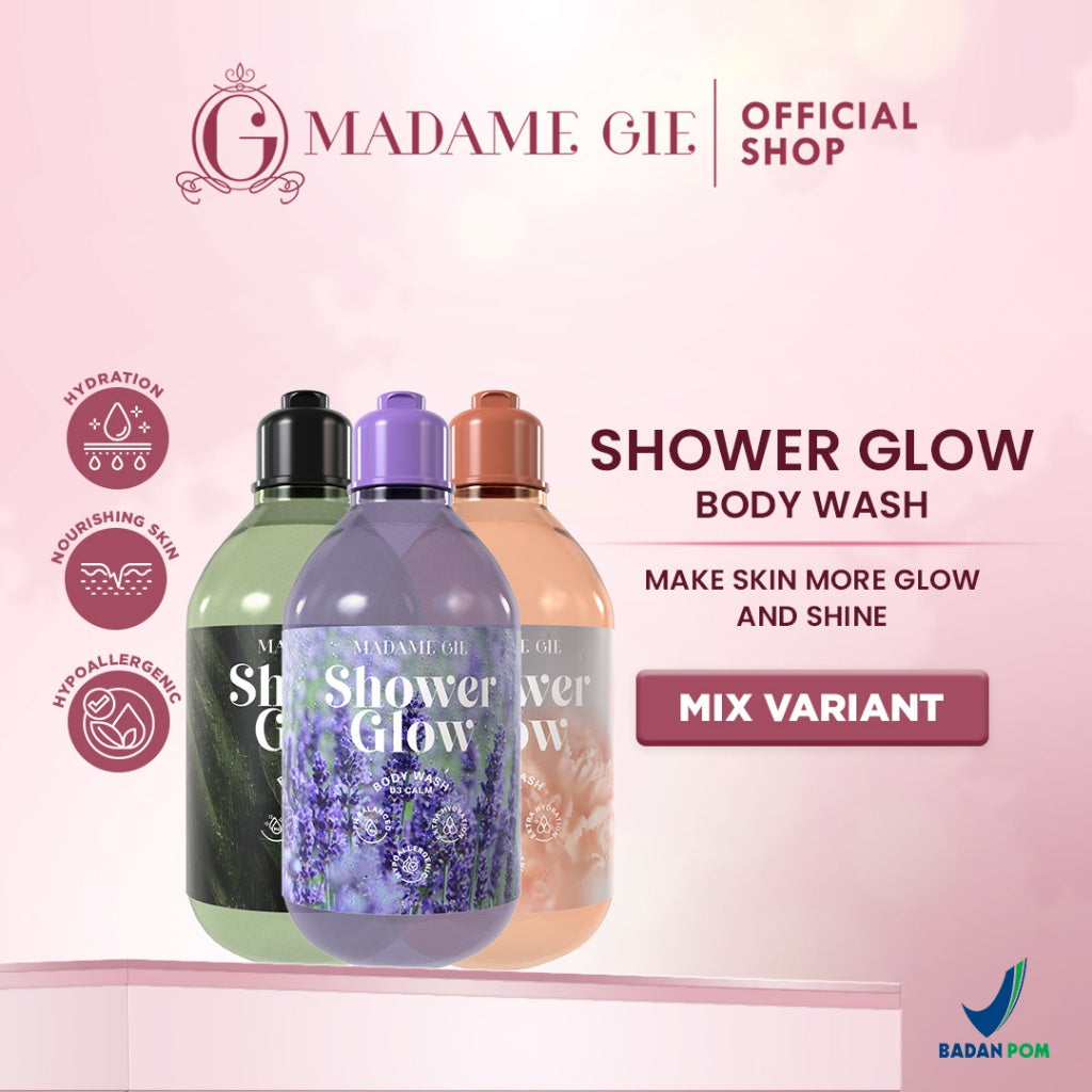 3X Madame Gie Shower Glow - Hypoallergenic Sabun Mandi Body Wash