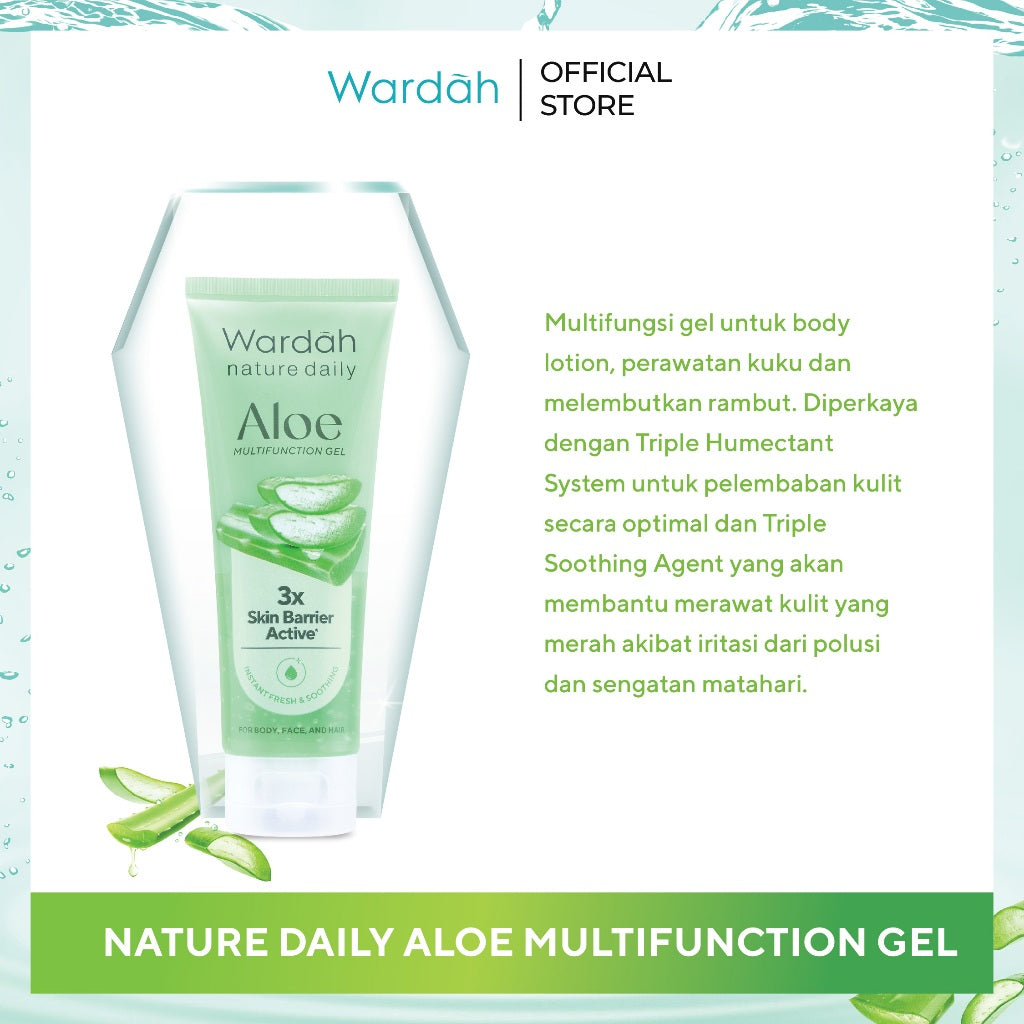 WARDAH Nature Daily Aloe Hydramild Multifunction Gel 100 ml Twinpack - Skincare