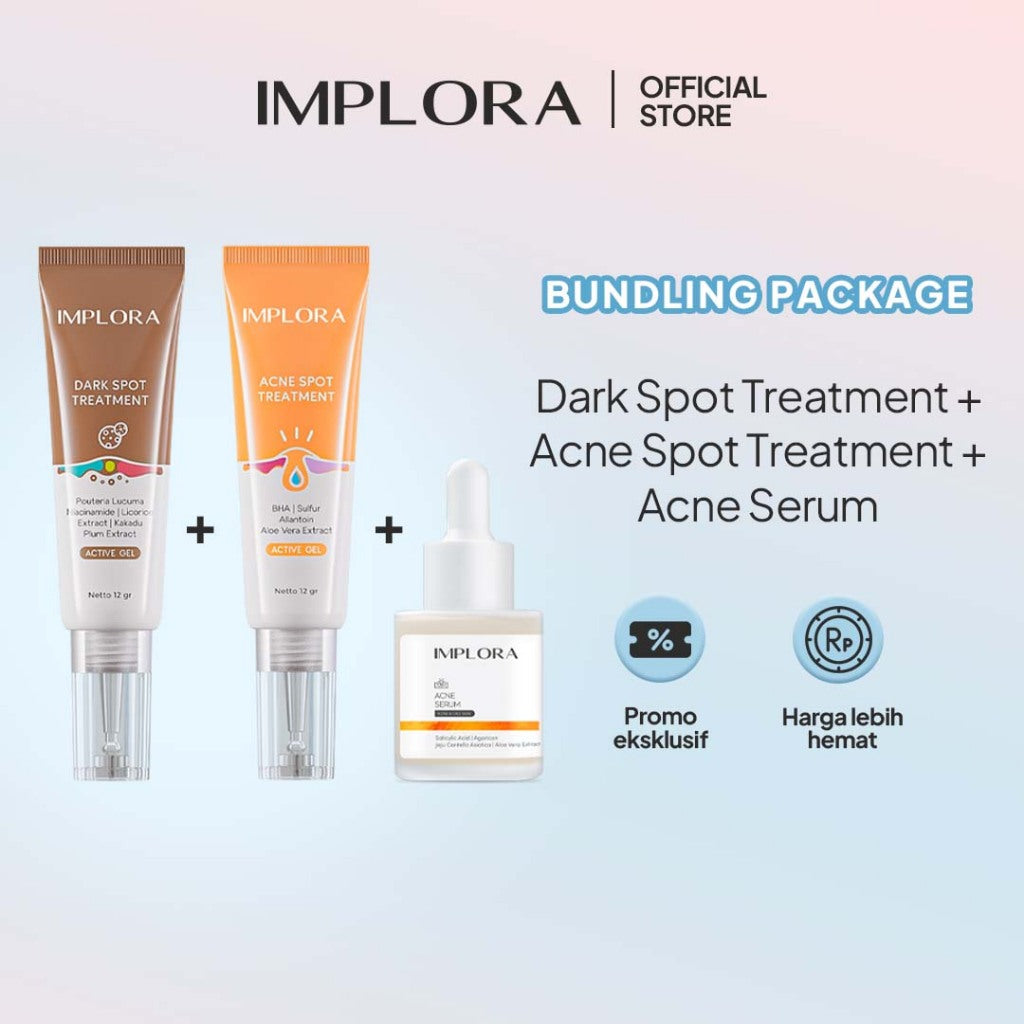 Implora Dark Spot Treatment | Mencerahkan Bekas Jerawat | Menyamarkan noda hitam