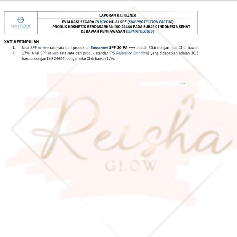 REISHA GLOW Tinted Sunscreen SPF 30 PA+++  Improved Formula I Sunscreen Sunblock BB cream