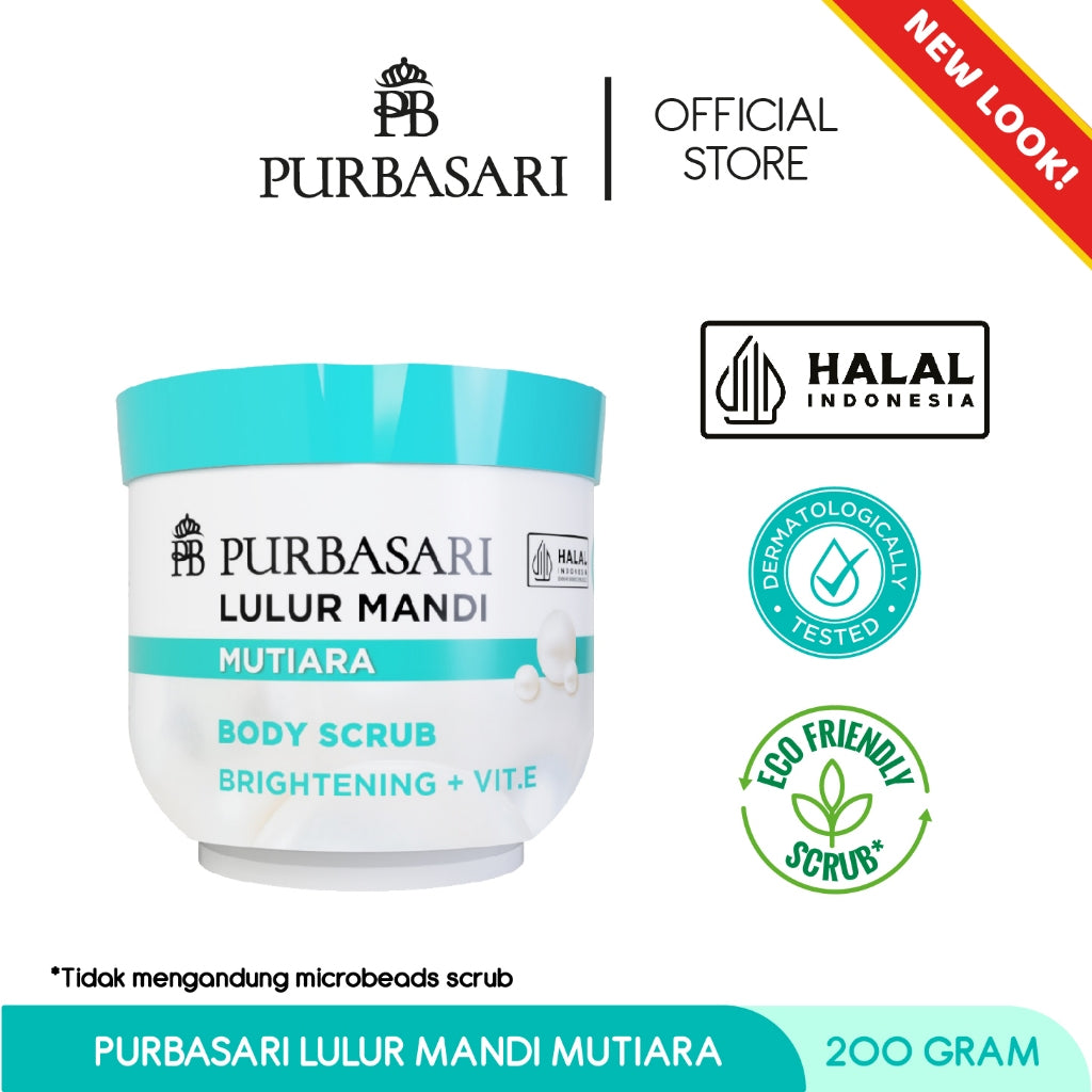 [Bundle Hemat] Purbasari Lulur Mandi Mutiara 200 gr / Lulur Pemutih Whitening Pencerah / Lulur pelembab kulit / Lulur Badan perontok daki / Menyamarkan flek hitam / Melembabkan / Mencerahkan