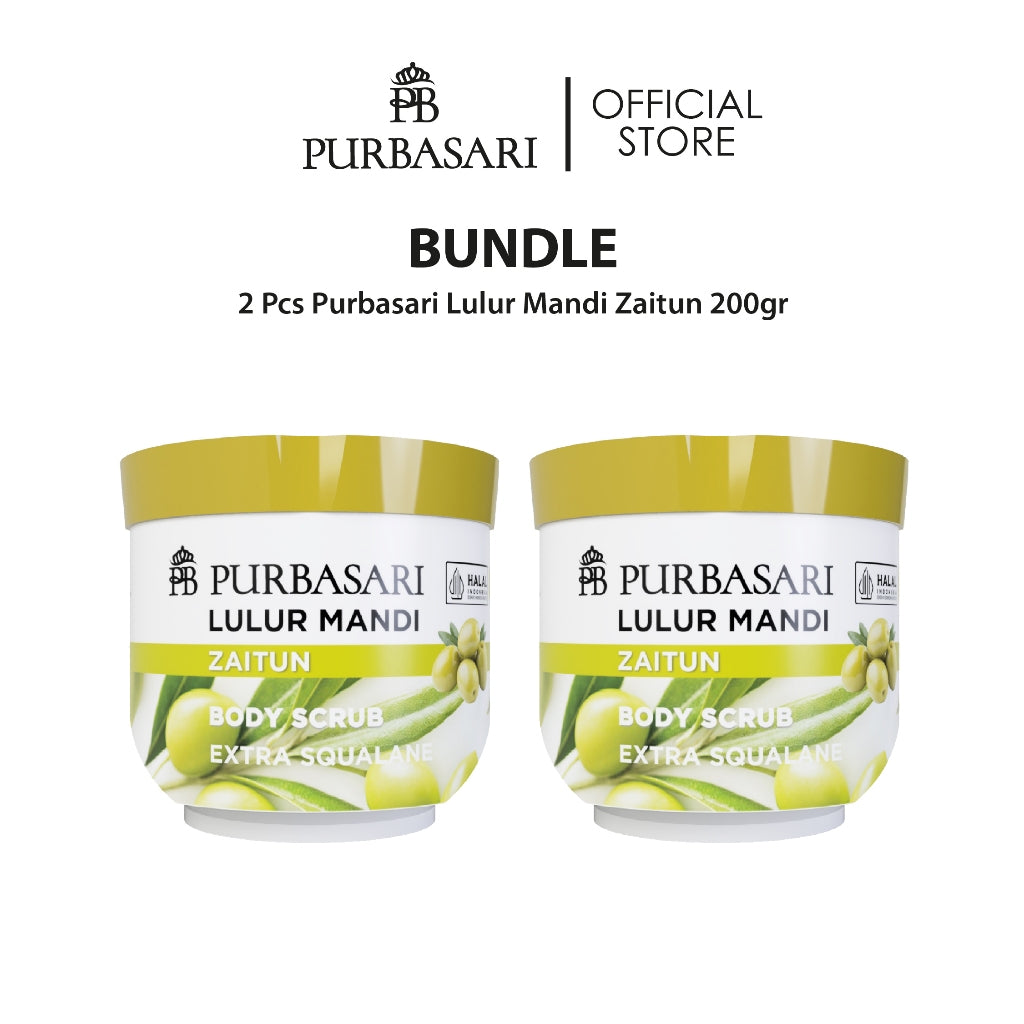 [Bundle Hemat] Purbasari Lulur Mandi Zaitun 200 gr / Lulur Pemutih Whitening Pencerah / Lulur pelembab kulit / Lulur Badan perontok daki / Menyamarkan flek hitam / Melembabkan / Mencerahkan
