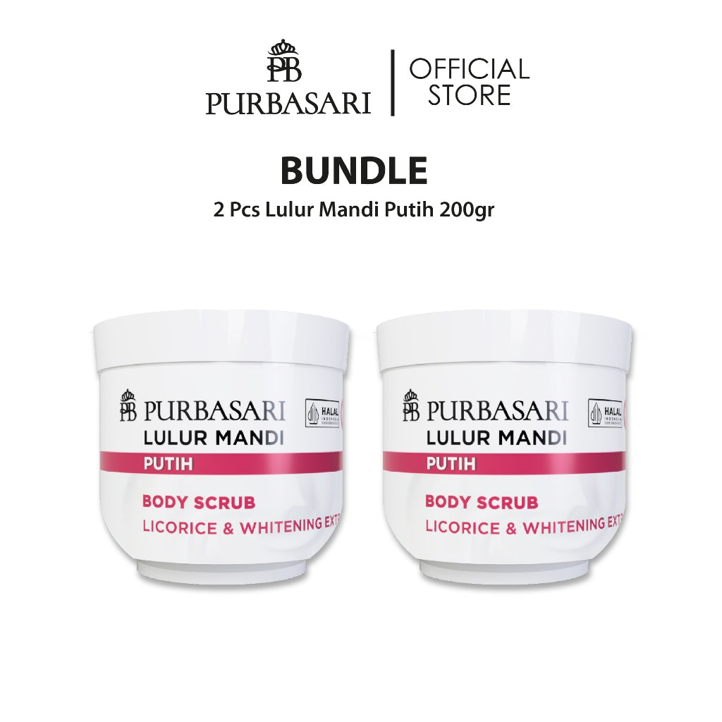 [Bundle Hemat] Purbasari Lulur Mandi Putih 200 gr / Body Scrub - Mencerahkan - Melembabkan - menyamarkan flek hitam