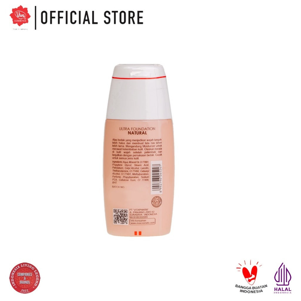 Viva Ultra Foundation 30 ml (Tersedia 3 Varian Warna)