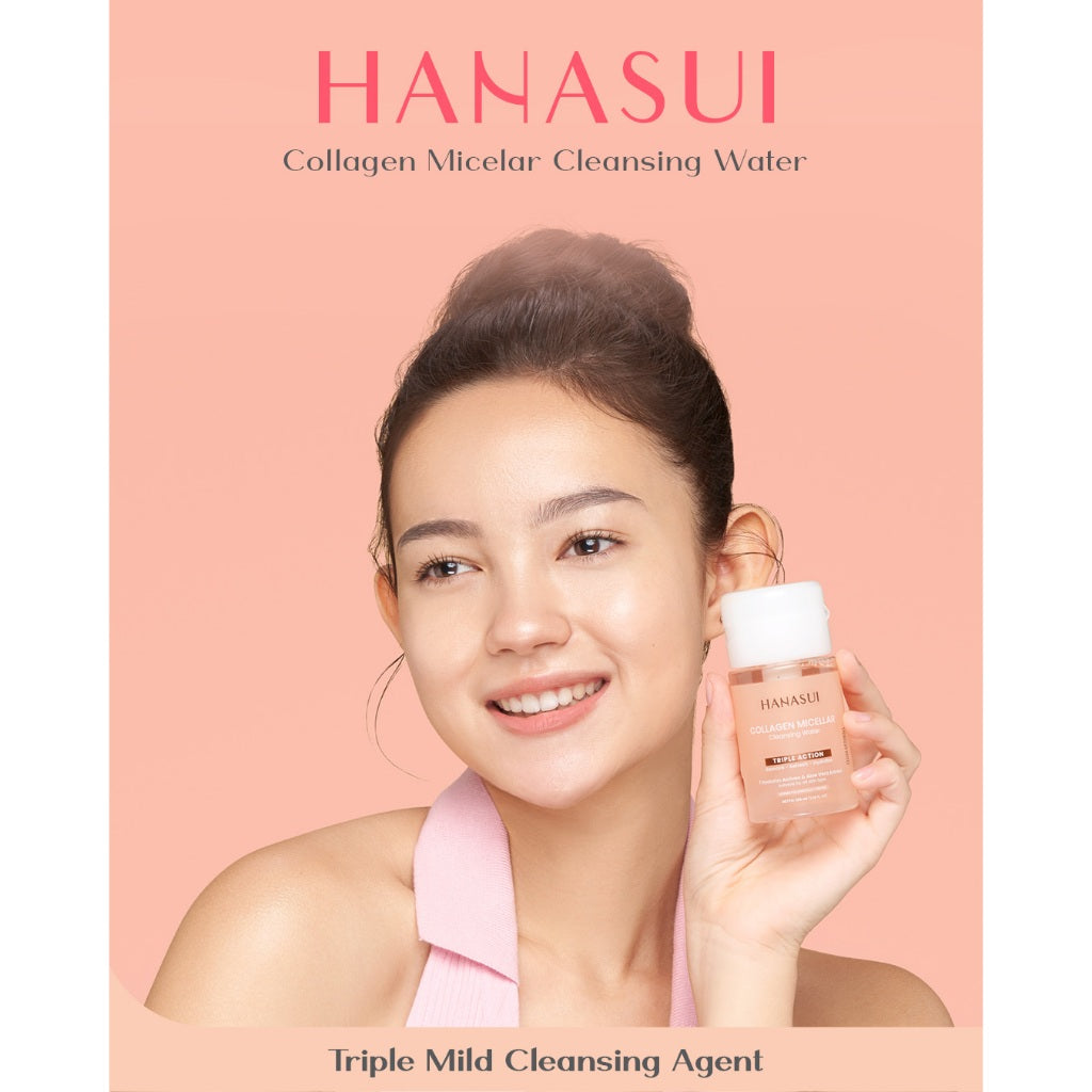 Hanasui Collagen Micellar Cleansing Water - Pembersih Wajah Make Up Remover Cleansing Water dan Melembapkan Wajah