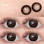 0.00 ~-8.00 Magister Softlens Minus 14.5m Lensa Kontak Minus Lensa Mata Besar Coklat Hitam 6 bulan 1 pasang