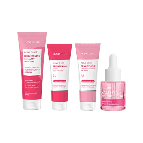 Azarine Active Bright Series Treatment Paket Skincare Untuk Remaja Kulit Sensitif Kombinasi All Skin Types [4 PCS]