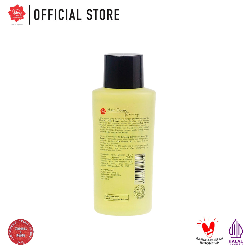 [Super Pack !!!] Viva Hair Tonic Ginseng with Pro VIT B5, Ginseng Extract & Aloe Vera Extract - 60 ml - (2 pcs)