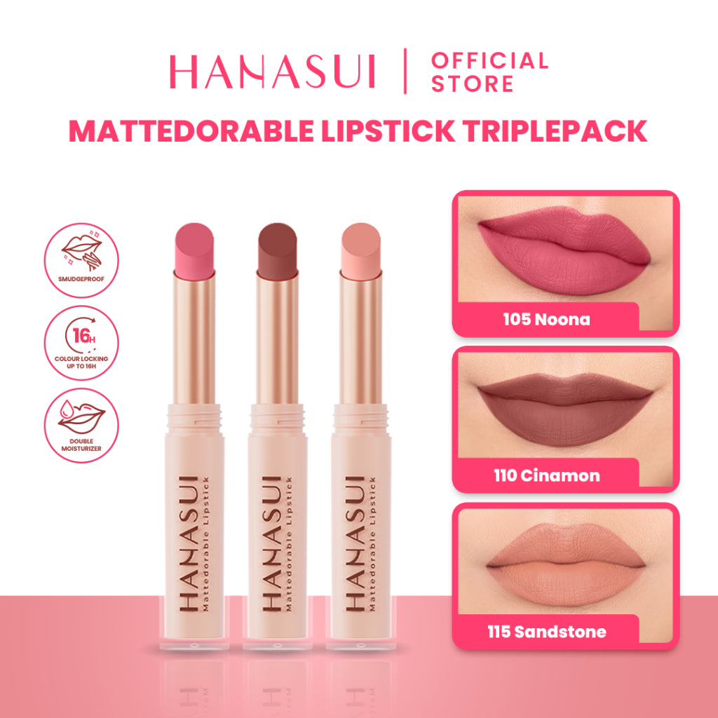 Hanasui Mattedorable Lipstick Special Bundling