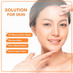 NUFACE Nu Glow Brighten & Supple Skin + Retinol 5 IN 1 Package / Indonesia Paket Wajah 5 Pcs / Facial Wash / Toner Serum / Day Night Cream / Mask / Sunscreen / Moisturizer / Scrub Peeling / Masker / Brightening / Mencerahkan Kulit Wajah Face / Bundle Set