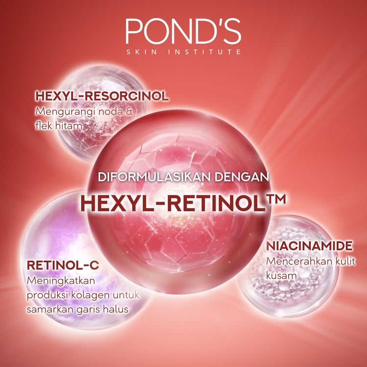 Jakarta Fashion Week 2025 - Pond's Age Miracle Hexyl Retinol Niacinamide Day & Night Cream Moisturizer Anti Aging + Glowing 50g