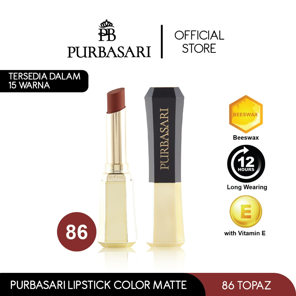[isi 2pcs] Purbasari Lipstick Color Matte & Purbasari Glow Foundation / Makeup Simple Package / Set Kecantikan