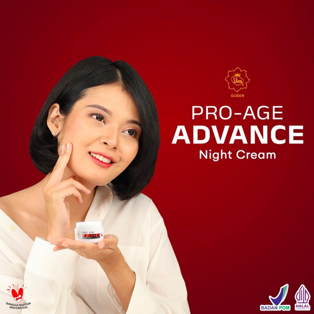 Viva Queen Pro-Age Advance Night Cream with TRIPLE ESSENTIAL CERAMIDE, SNAIL MUCIN FILTRATE, HYDROLIZED HYALURONIC ACID, MOISTURIZER , VIT E & F ( 25gr)