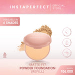 Instaperfect Refill Matte Fit Powder Foundation 13 g - Refill Bedak (Real Skin Cover Setter, Smooth Matte Finish, SPF 20 PA+++)