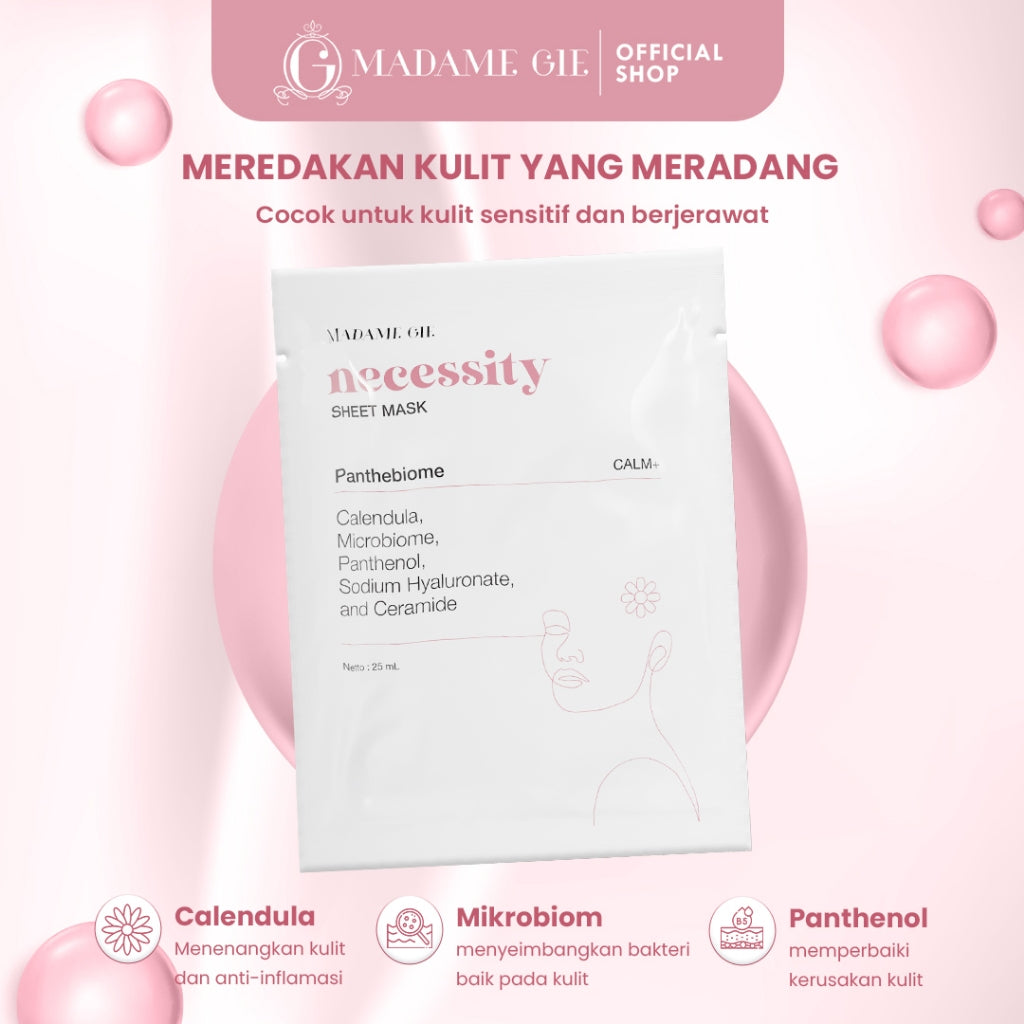 [PRE ORDER] [BUNDLE ISI 30PCS] Madame Gie Necessity Sheet Mask - Masker Perawatan Wajah
