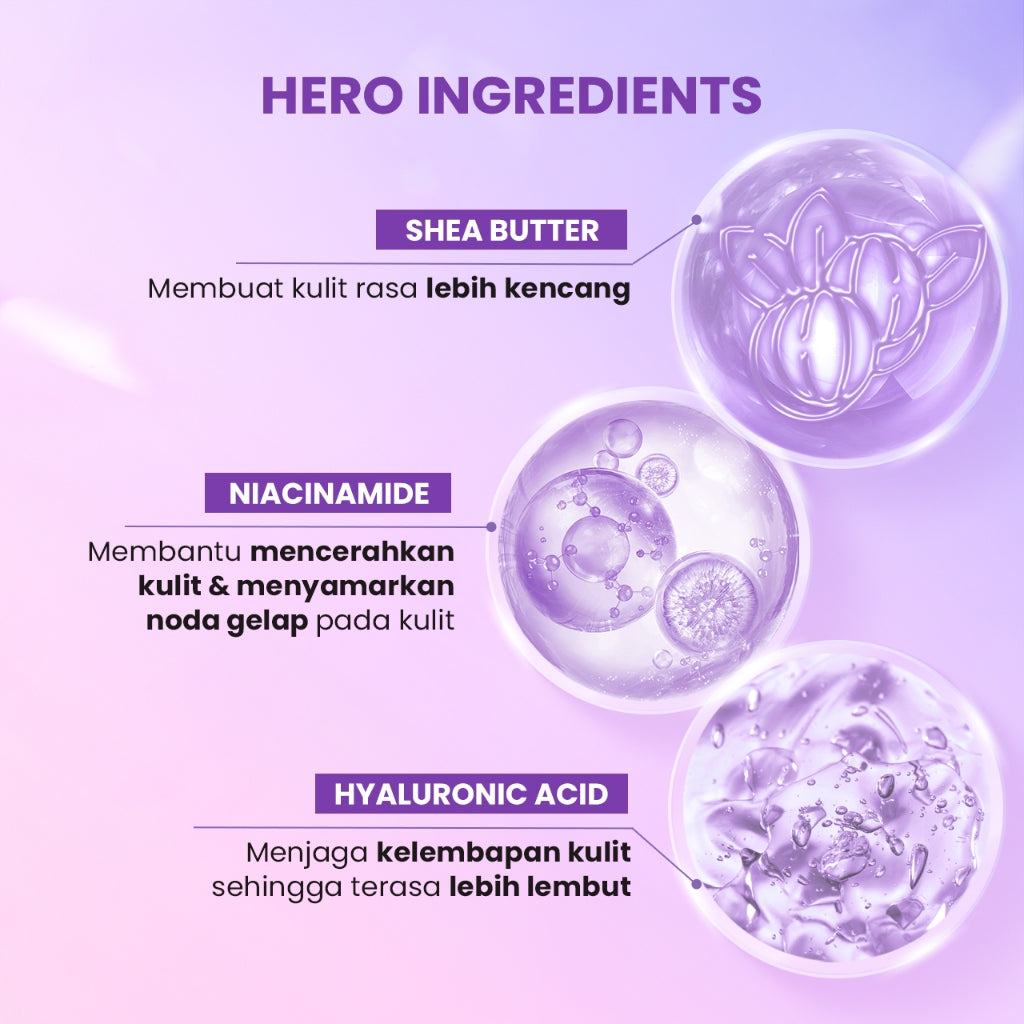 Scarlett Whitening Body Cream ( Happy, Jolly, Charming ) Melembabkan dan Mencerahkan Tubuh