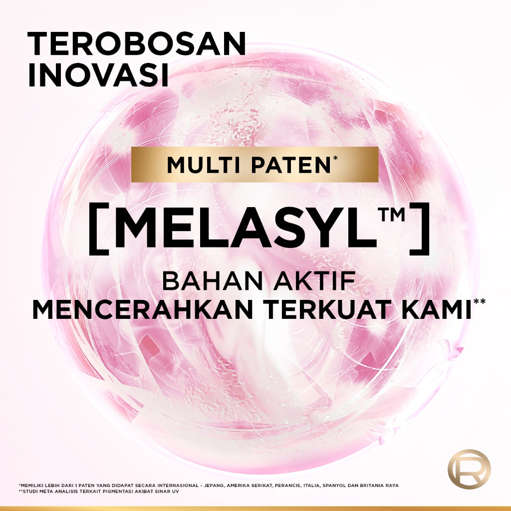 L'Oreal Paris Glycolic Bright 8% [MELASYL + GLYCOLIC + NIACINAMIDE] ANTI-DARK SPOT BRIGHTENING SERUM (Mencerahkan kulit & Menyamarkan Noda hitam bahkan bekas jerawat sekalipun)  Kulit Kusam, Noda Hitam, Bekas Jerawat, Eksfoliasi  Brightening serum