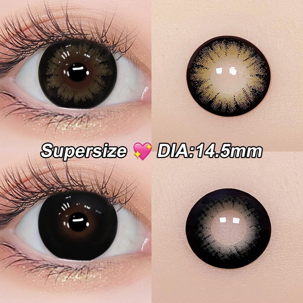 [0.00 s/d -6.00] Magister Softlens Minus 14.5 mm soflen dubai minus warna Big Eyes softlens Hitam