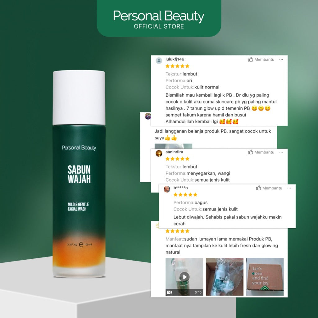Personal Beauty Sabun wajah Mild & Gentle Facial Wash Mencerahkan Wajah Secara Maksimal