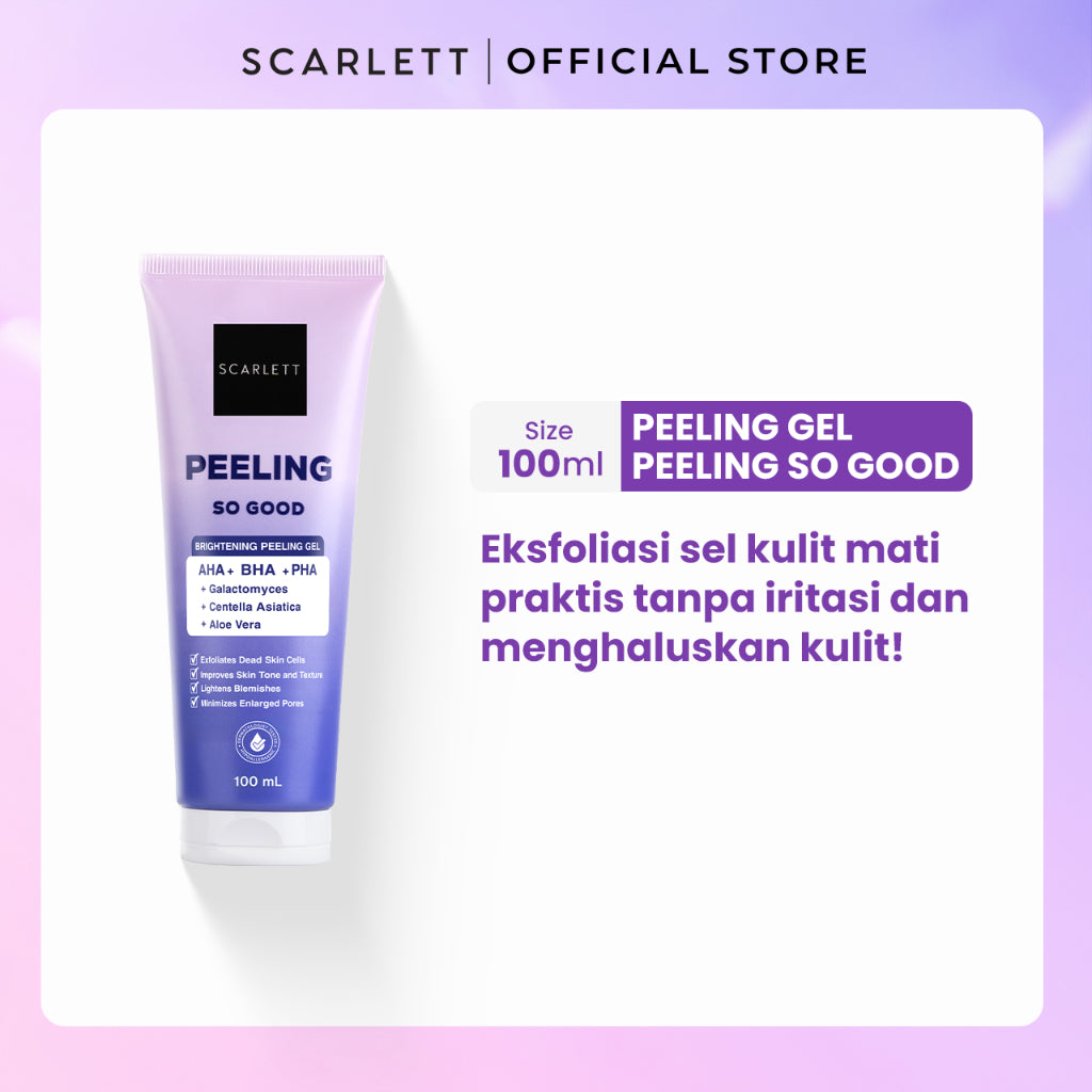Scarlett Whitening Skin Barrier Moisturizer 7x Ceramide Moisturizer + Acid Peeling Gel Peeling So Good  Exfoliasi Wajah Mencerahkan Wajah Mengangkat Sel Kulit Mati , Memperbaiki Skin Barrier