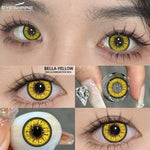 Eyeshare Softlens 1Pasang Bella Yellow 14.5mm Big Eye Cosplay Lensa Kontak Softlens