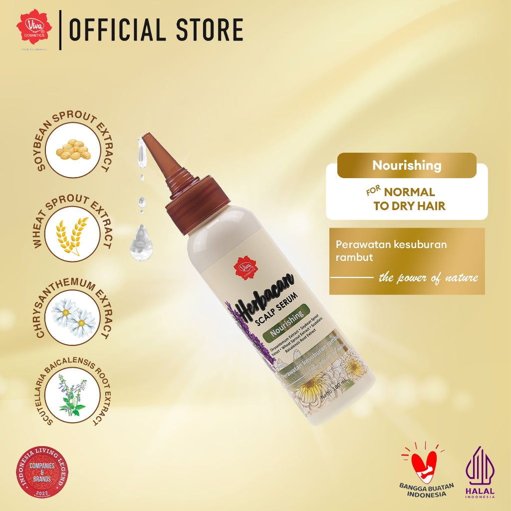 Viva Herbacare Scalp Serum - 100 ml (Tersedia 2 Varian: For Normal to Dry Hair & Oily & Anti Dandruff Hair)