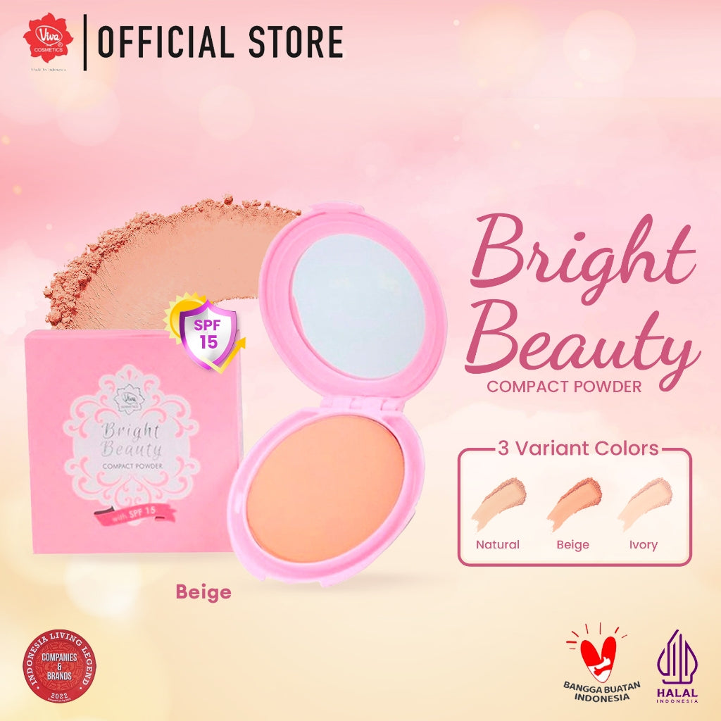 Viva Bright Beauty Compact Powder with SPF 15 (tersedia 3 varian warna)