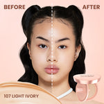 Hanasui Serum Cushion Soulmatte - Matte Finish UVA & UVB Protection Perfect Coverage Menyamarkan Pori-Pori Garis Halus Noda Wajah