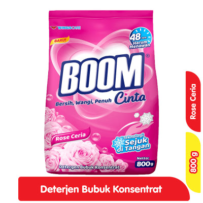 Boom Deterjen Cair Lavender 750 ml / Boom Deterjen Bubuk Rose Ceria 800 g / Boom Deterjen Bubuk Lavender 800 g