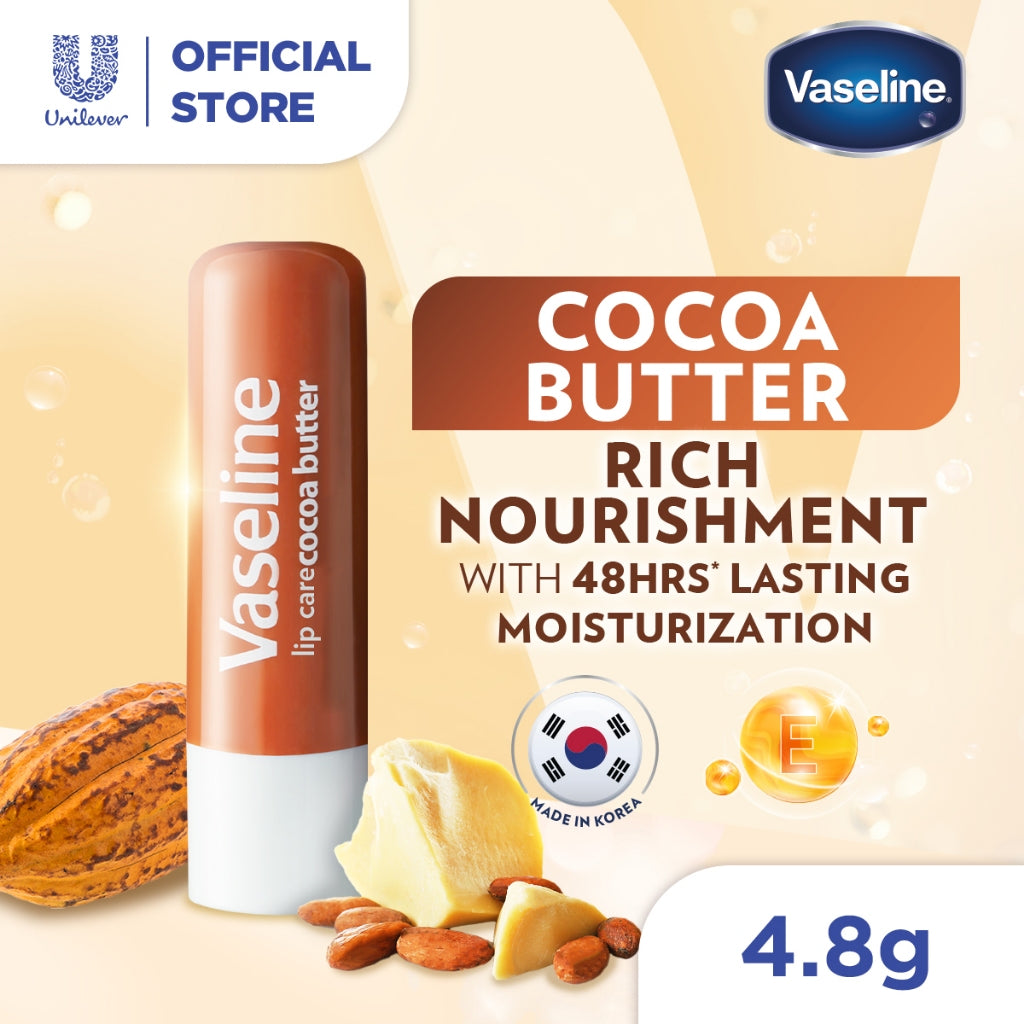Vaseline Lip Therapy Balm Stick Cocoa Butter 4.8gr - Pelembab Bibir - Lip Balm