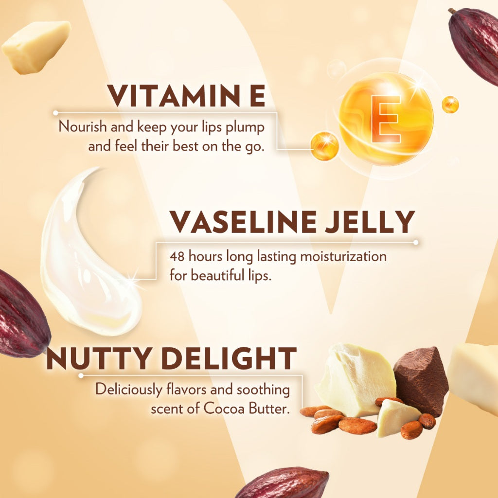 Vaseline Lip Therapy Balm Stick Cocoa Butter 4.8gr - Pelembab Bibir - Lip Balm