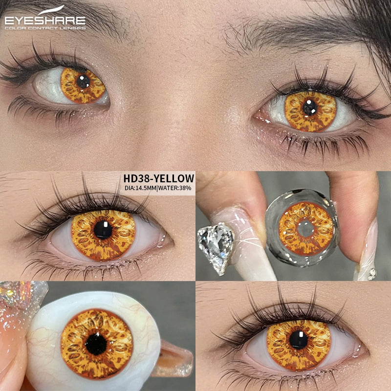 Eyeshare Putih Black Softlens 1Pasang 14.5mm Lensa Kontak Cosplay Softlen