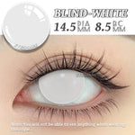 Eyeshare Softlens 14.5MM 1Pasang Lensa Kontak Putih Buta Putih Cosplay Mata Halloween Softlen