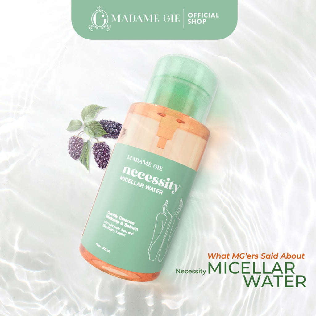[ MEMBERSHIP ] Madame Gie Necessity Micellar Water 300ml - Make Up Remover Cleansing Water for All Skin Type