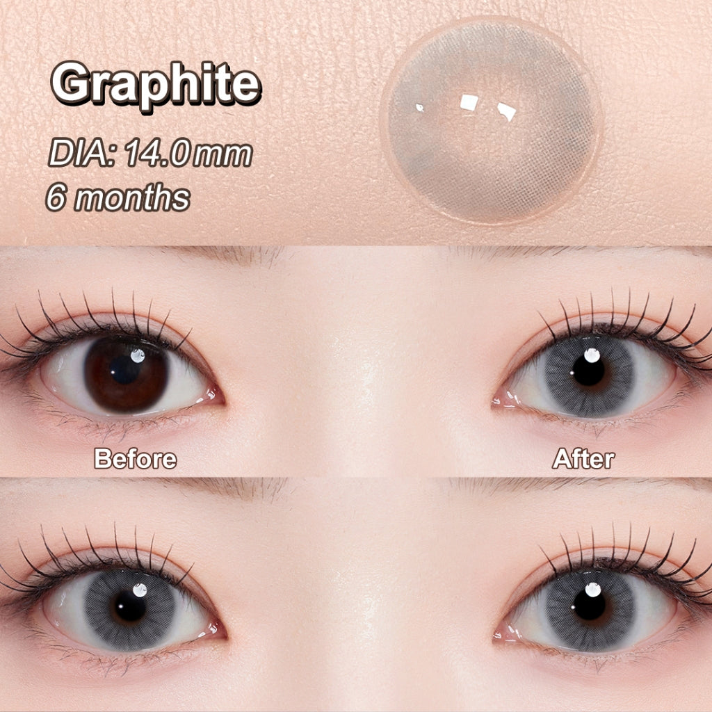 [0.00~-6.00]Magister Softlens 14~14.2mm Minus lensa mata softlens no ring natural 6Bulan Sepasang soflen