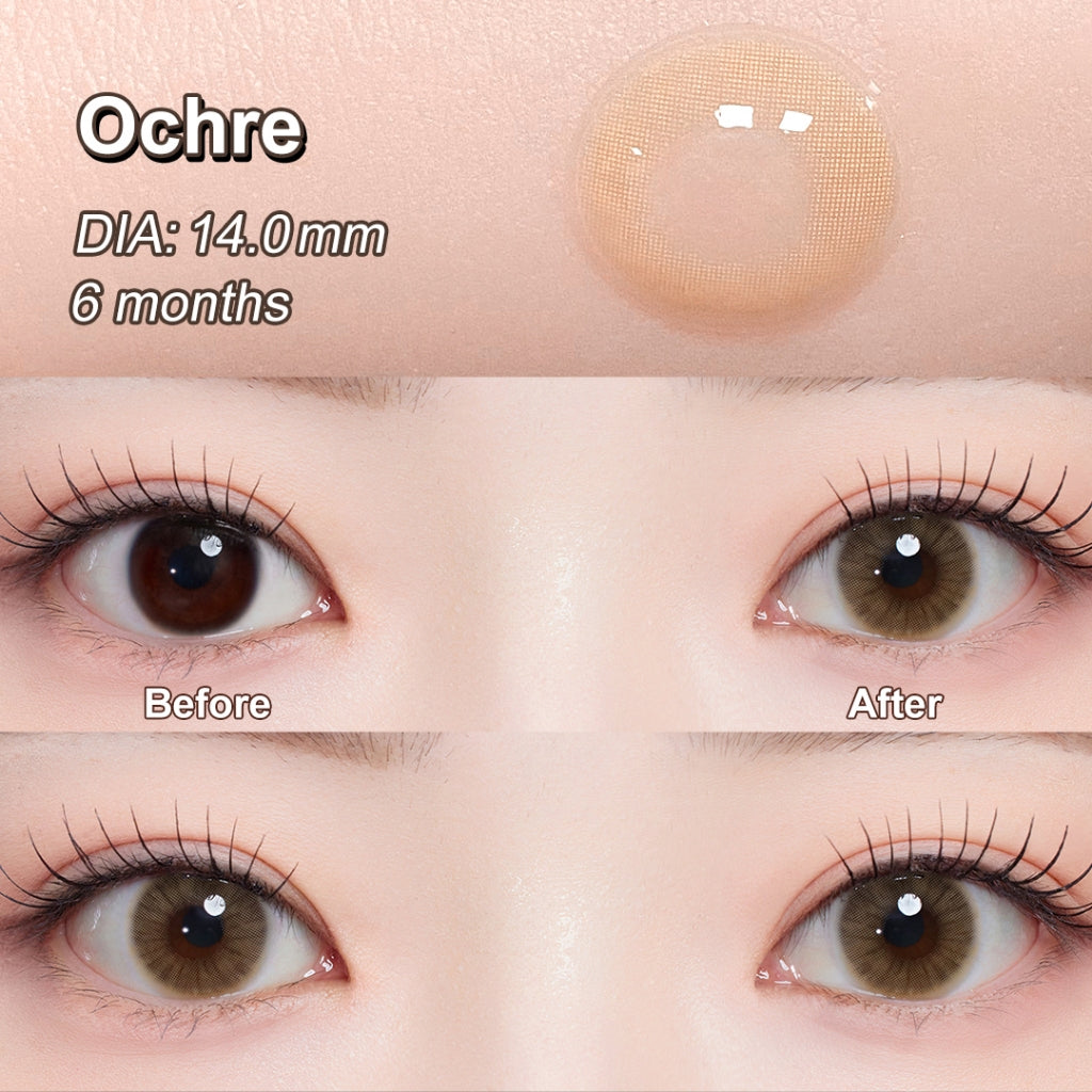 [0.00~-6.00]Magister Softlens 14~14.2mm Minus lensa mata softlens no ring natural 6Bulan Sepasang soflen