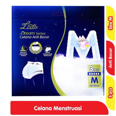 LADIS PEMBALUT CELANA MENSTRUASI WANITA M ISI 3 / CELANA MENSTRUASI /PE,BALUT