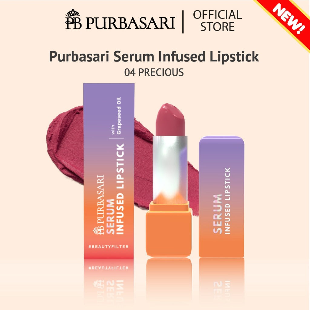 Purbasari Serum Infused Lipstick / Lipstick Tahan Lama Anti Geser / Lipstick Serum